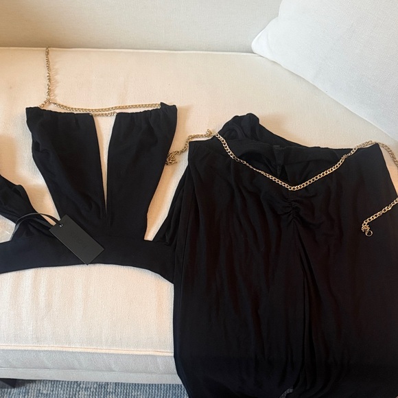 H:Ours Black Flared Pants - Women's Stretch Knit - Picture 2 of 5